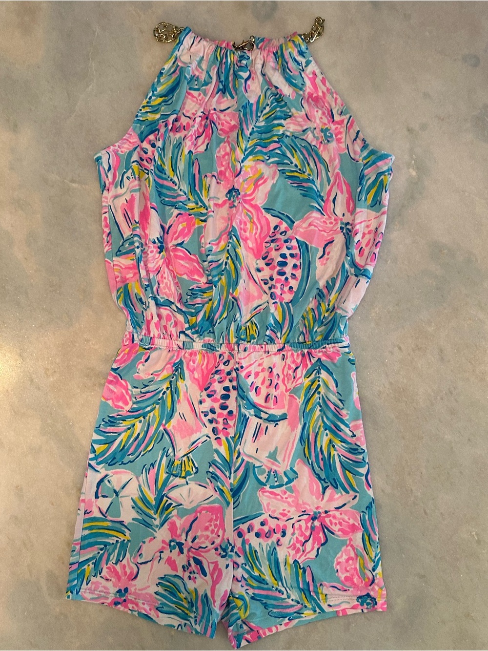 Lilly Pulitzer Bowen Skort Romper with Chain Straps XXS